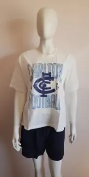 Carlton Blues AFL AFCAL0840 W24 Ladies Short Sleeve Pyjama Set Size XL New