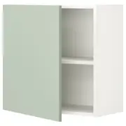 ENHET wall cb w 1 shlf/door, white/pale grey-green, 60x32x60 cm