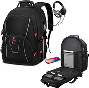 Lubardy Travel Backpack for 17.3 Laptop Backpack for Men and Women Water Resistant Portable Computer Backpacks for Business Work College with USB Charging Port