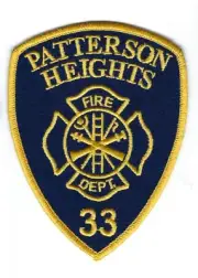*RARE* Patterson Heights PA Pennsylvania Volunteer Fire Dept. 33 patch - NEW!
