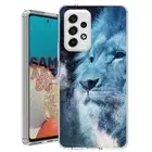 For Samsung Galaxy A23 5g A52 A53 TPU Case Cover+Glass(Trippy Lion)