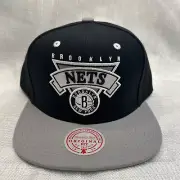 Mitchell & Ness Black NBA Brooklyn Nets Team Ground 2.0 Snapback - OSFA