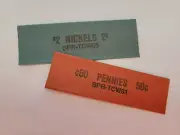 50 Coin Wrappers Assorted (25 each) Penny Nickel