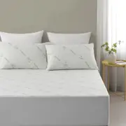 Dreamaker Bamboo Knitted Waterproof Mattress Protector - Queen Bed