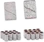 BATHVEVE 100Pcs Sanding Bands for Nail Drills Grit Professional Manicure and Pedicure Sleeves Gel Polish Remover Sanding Rings Compatible with Electric Nail Tools