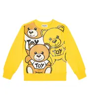[Moschino Kids] Moschino Kids Printed cotton jersey sweatshirt Y 14 white