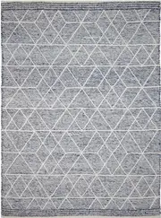 Labin Blue White Wool Rug