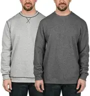 Island Sands Men’s Reversible Crew Neck,(XL, Charcoal/Light Grey)