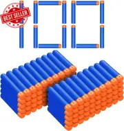 100 Nerf N Strike Blaster Compatible Dart Bullets, 100Pcs Nerf Bullet Refill Dar