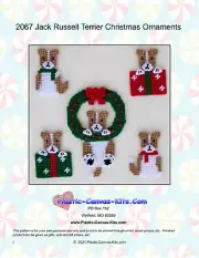 Jack Russell Christmas Ornaments- Plastic Canvas Pattern or Kit