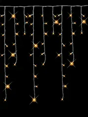 420 Warm White Concave Bulb LED Christmas Icicle String Light - 10m