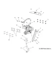 Polaris Turbo Bracket, Genuine OEM Part 0452978, Qty 1