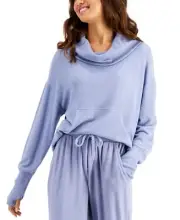 MSRP $34 Hippie Rose Juniors' Cozy Cowlneck Top Blue Size Small