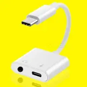 High Grade 2in1 USB C to 3.5mm Adapter AUX & DAC Cable for OnePlus 9 Verizon USA