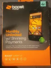 ZTE Warp 4G N9510 - 8GB - Black (Boost Mobile) Smartphone new
