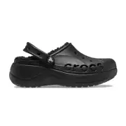 New CROCS Womens BAYA PLATFORM LINED CLOG 208708-001 BLACK UNISEX W 6 - 9