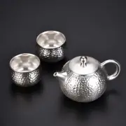 Sterling Silver+porcelain Tea Pot Matching Tea Cups Health Care Xishi Pot 999