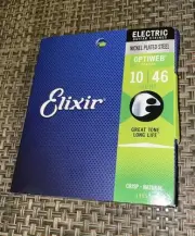 Elixir Nickel Plated Steel Optiweb Coating Electric Guitar Strings 10 46 Light