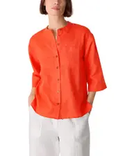 Whistles Grandad Linen Shirt