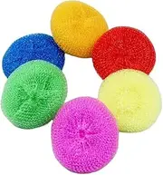 6 Pcs Plastic Dishwashing Sponge Pan Pot Dish Cleaning Brush Dishwashing Tools Household Tableware Sponge