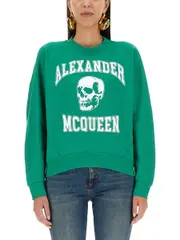 [Alexander McQueen] Alexander McQueen-Varsiity Skull Sweatshirt-Donna 36
