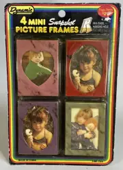 Vintage Dynamic Wallet Size Mini Snapshot Picture Frames Heart Oval Faux Marble