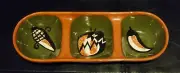 Vintage Desert Pepper Trading Company 3 Dip Salsa Condiment Tray 11" INSPIRADO