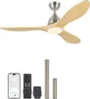 Ceiling Fans with Lights, 52 inch, Remote/APP/Alexa Control, 3 Blades wood