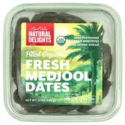 Natural Delights, Pitted Organic Fresh Medjool Dates, 12 oz (340 g)