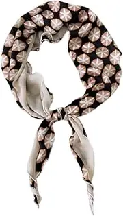 [WOFASHPURET] Spring Summer Women's Rhombus Scarf Cashmere Silk Headscarf Festival Outfit Black Scarves for Women