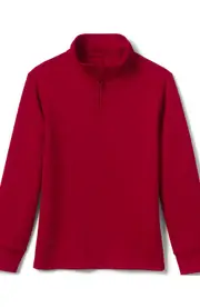 Lands' End School Uniform Kids Quarter Zip Pullover in Red at Nordstrom, Size Medium