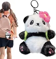 Iouyjiu Panda Plush Keychain, Cute Animal Charm, Soft Small Pendant, Lightweight Design Portable Accessory Backpack Decoration for Kids and Teens, 4.33 x 3.54 Inches
