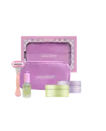 Silky Vibes Shave Set with Razor, Pre-Shave Scrub 100mL, Shave Oil 30mL, Post Shave Balm 100mL & Cosmetic Bag