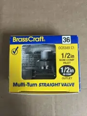 BrassCraft 1/2 in. Compression Inlet x 1/2 in. Compression Outlet Multi-Turn Str