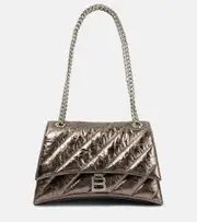 [Balenciaga] Balenciaga Crush leather shoulder bag One Size brown