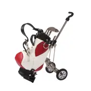 Synthetic Leather Golf Trolley Design Pen Holder with 3 Golf Gear Shaped