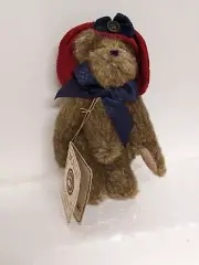 Mamie Glorybear Boyds 6" bear red corduroy hat blue bow MWMT new 904195