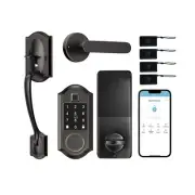 Smart Locks for Front Door, Keyless Entry Door Lock with Handle Set, Front Do...