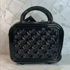 NWT Triforce Small Handheld Black Patent Crossbody Travel Beauty Bag