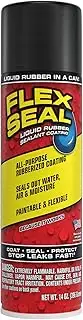 Flex Seal, 14 oz, Black, Stop Leaks Instantly, Waterproof Rubber Spray On Sealant Coating, Perfect for Gutters, Wood, RV, Campers, Roof Repair, Skylights, Windows, and More