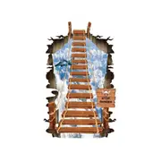 2PCS 3D Creative Broken Wall Effect Stairway Fashion Wall Stickers