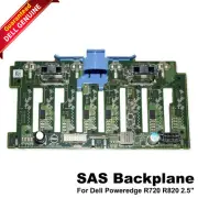 New Genuine Dell PowerEdge R720 R820 2.5" 8 -Bay Hard Drive Backplane Card 22FYP