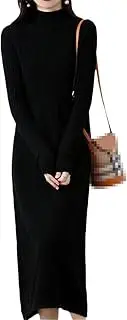 [Zozogag] Winter/Autumn 100% Wool Knitted Tops for Women Female Long Dresses 6Colors Jumpers