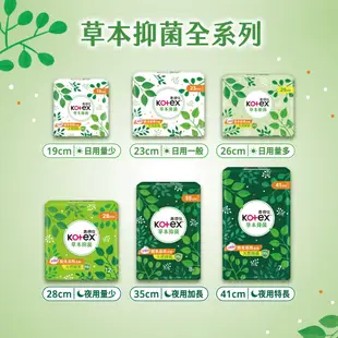 Kotex 靠得住 草本抑菌衛生棉(23/26/28/35cm) 網路限定箱購 現貨 廠商直送