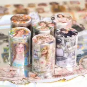 Vintage Lady Girls PET Tape Character Stickers Junk Journal Scrapbook Supplies