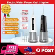 Electric Oral Irrigator Water Teeth Flosser Cleaner Waterproof Cordless Gifts AU