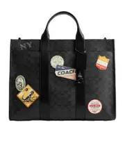Coach Patch Detailed Wesley Tote Bag One size Carbon gray mixed color