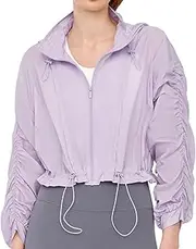 [CHINYOUKA] Women's UPF 50+ Sun Protection Hoodie Jacket, Zippered Long Sleeved Sun Shirt, Lightweight and Breathable
