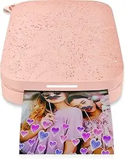 [HP] Sprocket 2nd Edition Photo Printer Pink Blush + 20 Sheet Zink Photo Paper + Carry Pouch Bundle(1AS97A)