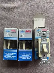 3- Leviton Ivory 4-Way COMMERCIAL Grade Toggle Wall Light Switch 15A CS415-2I